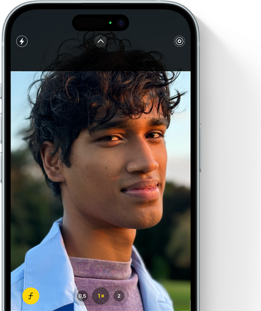 Un iPhone 15 muestra una foto con modo Retrato